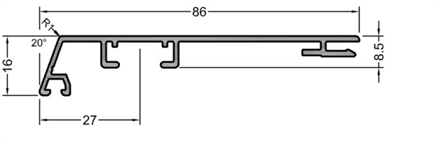 Алюминиевый профиль на коробку HA CB 86 Деревоалюминевые системы, Профили и уплотнители