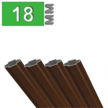 Шпрос коричневый 8х18 (3м) (н.у.240м.п.) 358.631/0900 | Профили и уплотнители