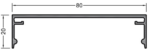 Профиль крышка GUTMANN HAP2020/80 | Профили и уплотнители