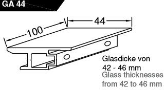 Держатель стеклопакета GA 44 GUTMANN GA44 | Профили и уплотнители