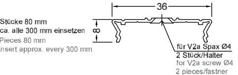 Держатель HA P GF-36/9 GUTMANN EAN659884 | Профили и уплотнители