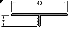 Профиль CA40 BLANK нащельник Cora CA40 RAL | Профили и уплотнители