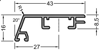 Профиль CB43.16 BLANK на коробку aлюм Cora CB43.16 RAL | Профили и уплотнители