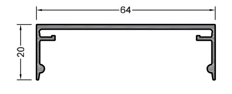 Профиль крышка GUTMANN HAP2020/64 | Профили и уплотнители