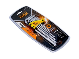 Набор ключей угл., TORX №10-50 сред.длины Nox 9шт Молотки, лопатки, ножи и пр., Ручной инструмент