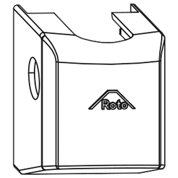 Накл.NX нижн.петл.на раме, R07.2 (бел) ROTO FRANK 788426/2 | Оконная фурнитура